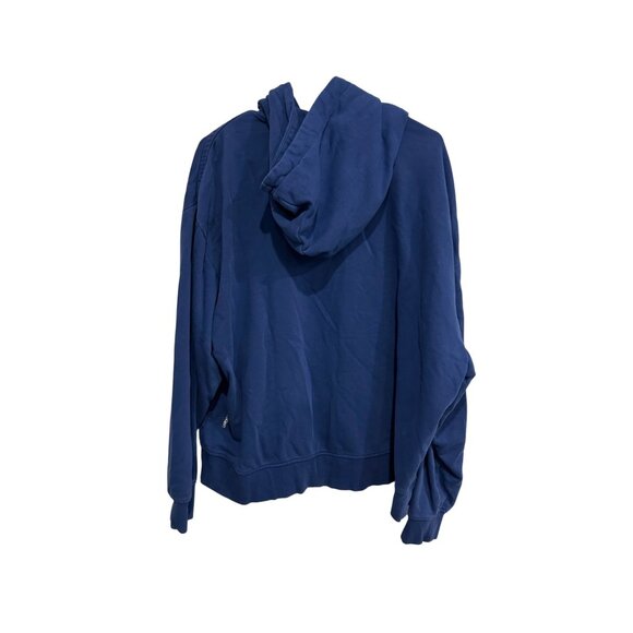 Calvin Klein Blue Hoodie With Kangaroo Pocket Drawstring Hood Sz Large - Picture 2 of 9